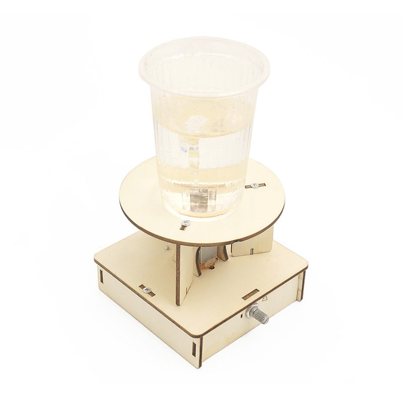 Kit de montaje de remolino eléctrico DIY para niños, juguete educativo STEM de madera que crea un vórtice de agua y demuestra principios de física.