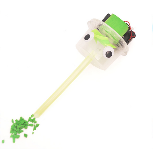 Kit de montaje de aspiradora DIY para niños, juguete educativo STEM de madera que demuestra cómo se genera la succión para limpiar.