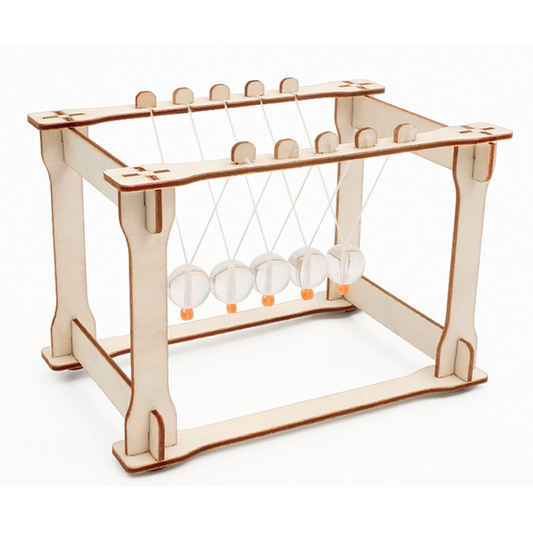 Kit de montaje de Péndulo de newton DIY para niños, juguete educativo STEM de madera que demuestra la conservación del momento y la energía.