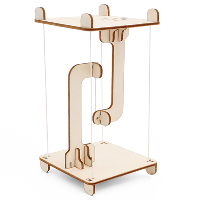 Kit de montaje de estructura de tensión DIY para niños, juguete educativo STEM de madera que demuestra principios de estabilidad y fuerzas de tensión.