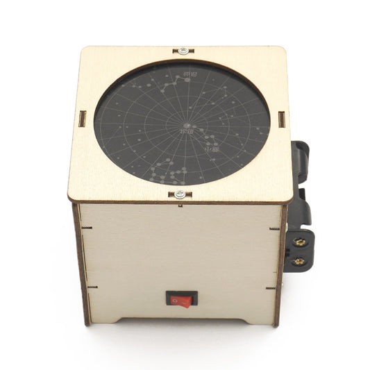 Kit de montaje de lámpara de cielo estrellado DIY para niños, juguete educativo STEM de madera que proyecta patrones de estrellas.