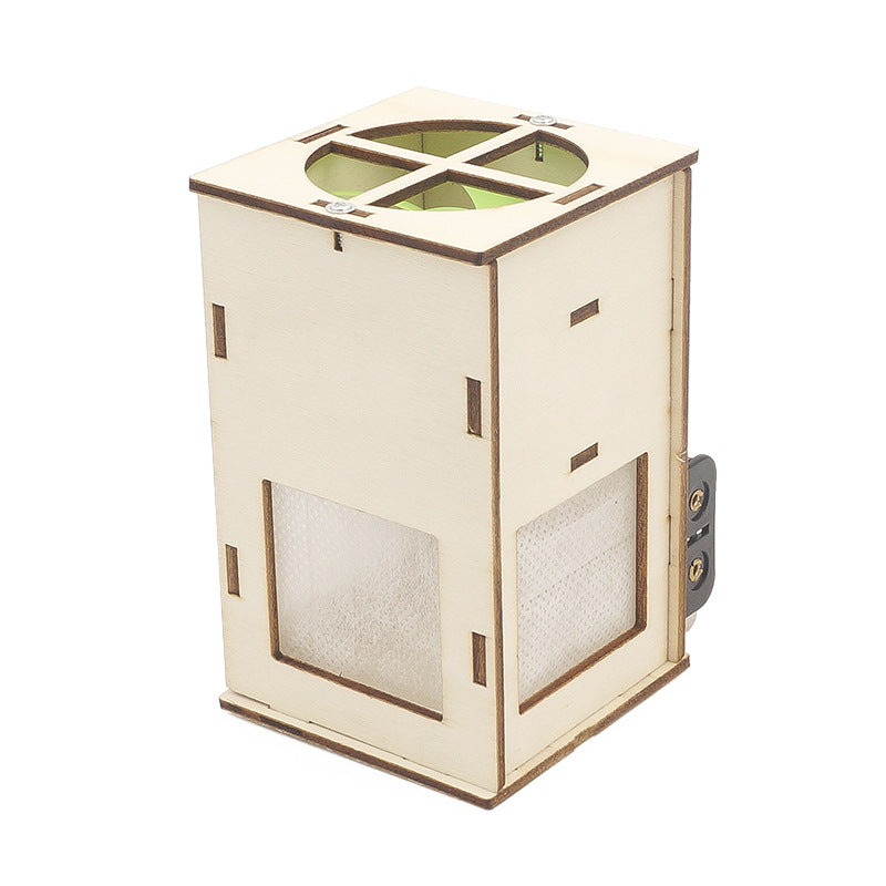 Kit de montaje de purificador de aire DIY para niños, juguete educativo STEM de madera que demuestra cómo se filtra el aire.