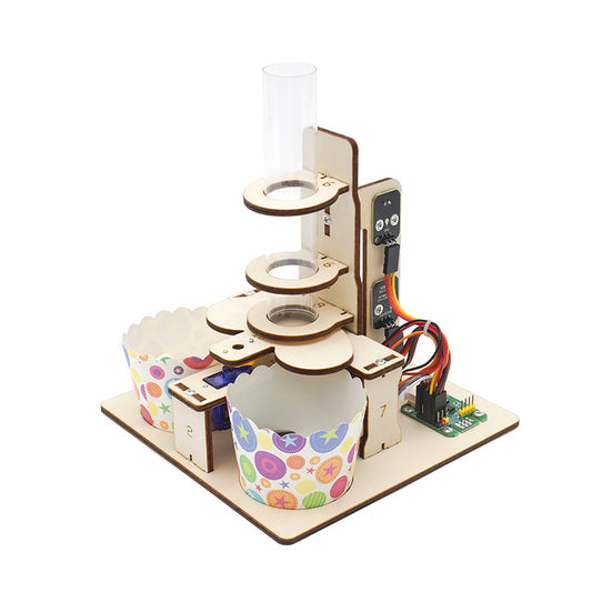 Kit de montaje de clasificador inteligente de Go DIY, juguete educativo STEM de madera con sensores infrarrojos y brazo robótico.