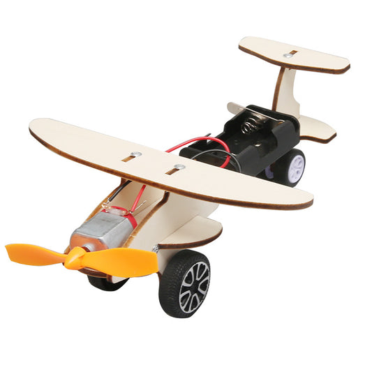 Kit de montaje de avión de vuelo lento DIY para niños, juguete educativo STEM de madera que enseña principios de aerodinámica y vuelo.