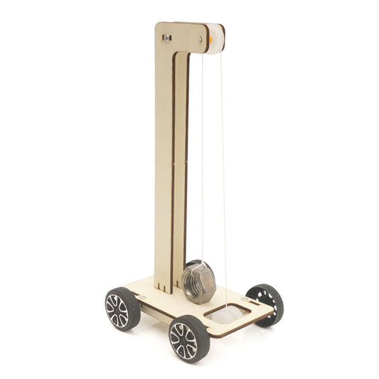 Kit de montaje de coche de potencia de gravedad DIY para niños, juguete educativo STEM de madera que demuestra cómo la gravedad impulsa el movimiento.